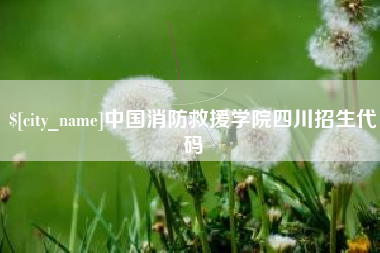 毕节中国消防救援学院四川招生代码