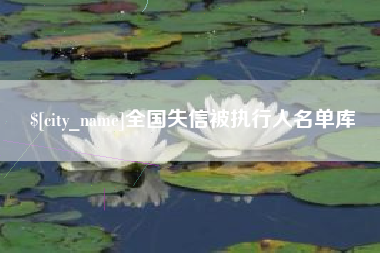 毕节全国失信被执行人名单库