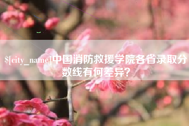 毕节中国消防救援学院各省录取分数线有何差异？