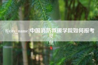 毕节中国消防救援学院如何报考