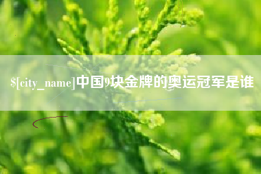 毕节中国9块金牌的奥运冠军是谁