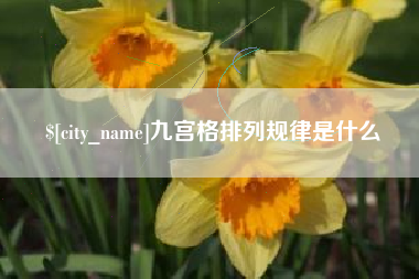 毕节九宫格排列规律是什么
