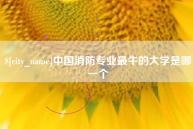 毕节中国消防专业最牛的大学是哪一个