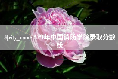 毕节2021年中国消防学院录取分数线