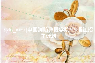 毕节中国消防救援学院2020浙江招生计划