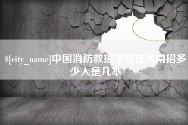 毕节中国消防救援学院在河南招多少人是几本