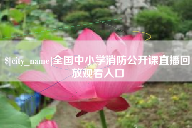 毕节全国中小学消防公开课直播回放观看入口