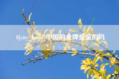 毕节中国的金牌是金的吗
