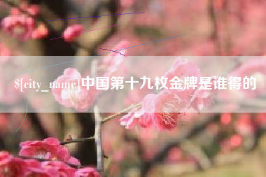 毕节中国第十九枚金牌是谁得的
