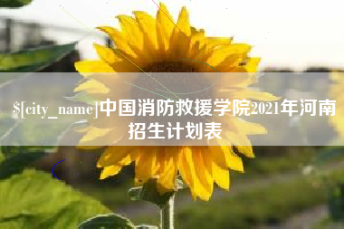 毕节中国消防救援学院2021年河南招生计划表