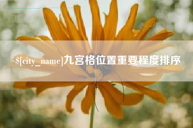 毕节九宫格位置重要程度排序