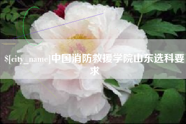 毕节中国消防救援学院山东选科要求