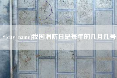毕节我国消防日是每年的几月几号