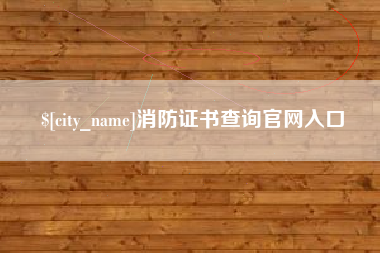毕节消防证书查询官网入口