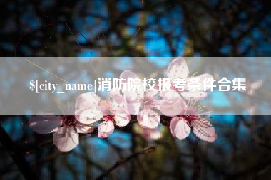 毕节消防院校报考条件合集
